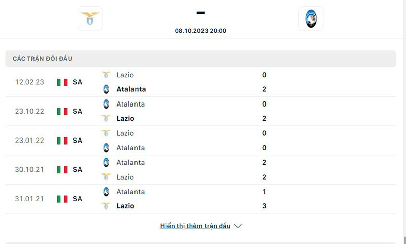 Lazio vs Atalanta